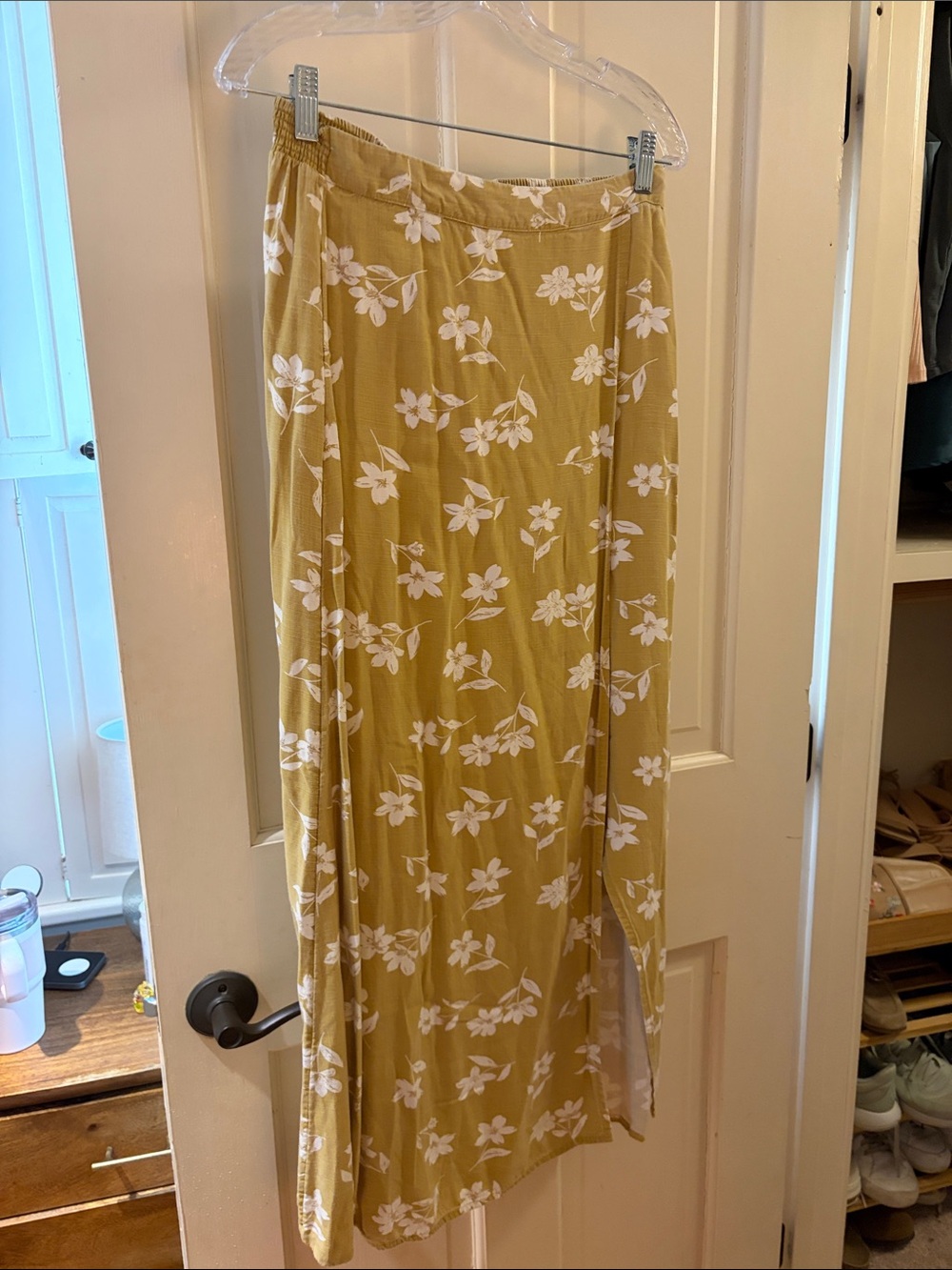 Billabong Mustard Yellow Floral Maxi Skirt